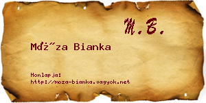 Móza Bianka névjegykártya